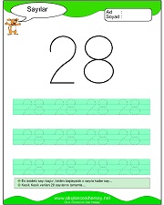 okul öncesi 1 sayısı çizgi çalışması